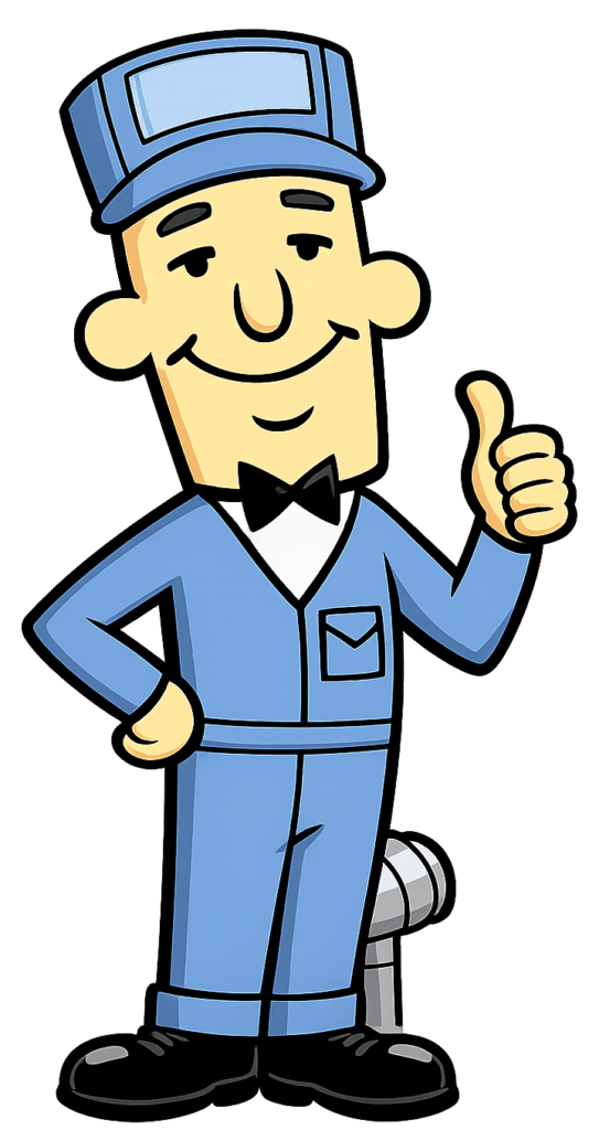 valley heating mascot thumbs up